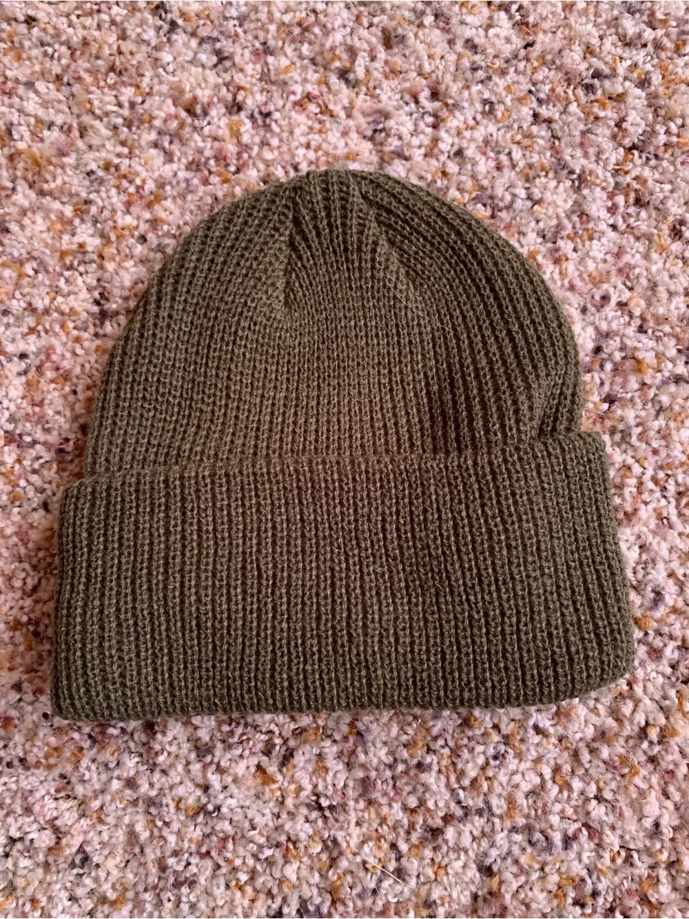 Olive Knit Beanie for Toddler
